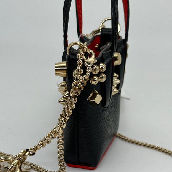 Christian Louboutin CABATA Leather Crossbody Chain AirPods Case Key Ring Bag - Picture 9 of 15